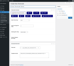 Page screenshot: WP Ultimate Team → Create Shortcode
