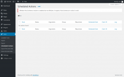 Page screenshot: Tools → Scheduled Actions