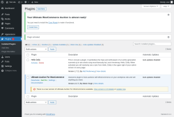 Page screenshot: Plugins ‹ Test site — WordPress