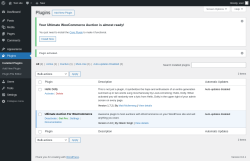 Page screenshot: Plugins ‹ Test site — WordPress