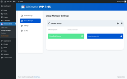 Page screenshot: Ultimate SMS &rarr; Group Manager