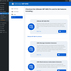 Page screenshot: Ultimate SMS &rarr; Go Premium