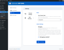 Page screenshot: Ultimate SMS &rarr; Settings