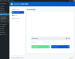 Page screenshot: Ultimate SMS &rarr; Group Manager