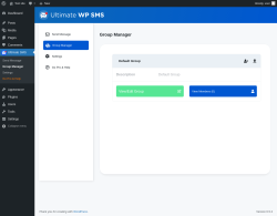 Page screenshot: Ultimate SMS &rarr; Group Manager