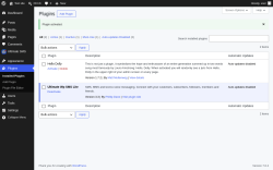 Page screenshot: Plugins &lsaquo; Test site &mdash; WordPress
