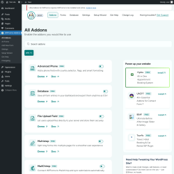 Page screenshot: WPForms Addons
