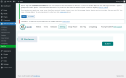 Page screenshot: WPForms Addons &rarr; Settings
