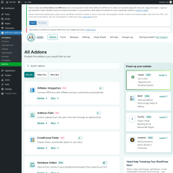 Page screenshot: WPForms Addons