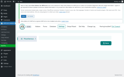 Page screenshot: WPForms Addons &rarr; Settings