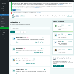Page screenshot: WPForms Addons
