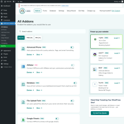 Page screenshot: WPForms Addons