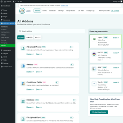 Page screenshot: WPForms Addons