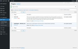 Page screenshot: Plugins &lsaquo; Test site &mdash; WordPress