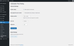 Page screenshot: Settings &rarr; Umbradev Post Rating