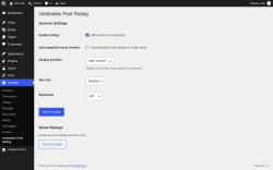 Page screenshot: Settings &rarr; Umbradev Post Rating