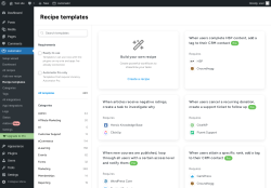 Page screenshot: Automator → Recipe templates
