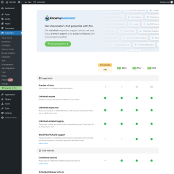 Page screenshot: Automator → Upgrade to Pro