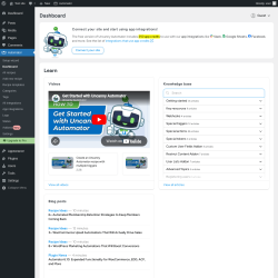 Page screenshot: Automator &rarr; Dashboard
