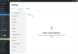 Page screenshot: Automator &rarr; App integrations