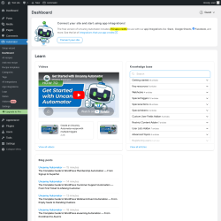 Page screenshot: Automator &rarr; Dashboard