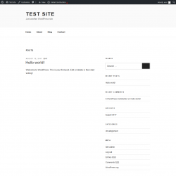 Page screenshot: Test site &ndash; Just another WordPress site