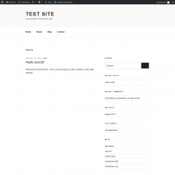 Page screenshot: Test site &ndash; Just another WordPress site