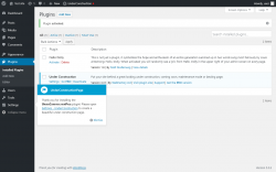 Page screenshot: Plugins &lsaquo; Test site &mdash; WordPress