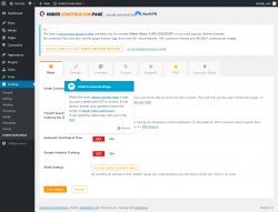 Page screenshot: Settings &rarr; UnderConstruction