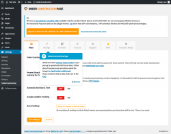 Page screenshot: Settings &rarr; UnderConstruction