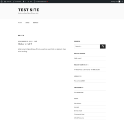Page screenshot: Test site &ndash; Just another WordPress site