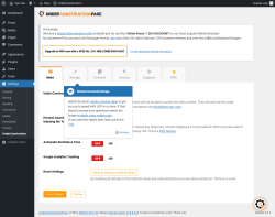 Page screenshot: Settings &rarr; UnderConstruction