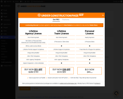 Page screenshot: Settings &rarr; UnderConstruction