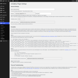 Page screenshot: Settings &rarr; UnGallery