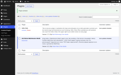 Page screenshot: Plugins &lsaquo; Test site &mdash; WordPress