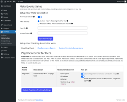 Page screenshot: UniPixel → Meta Setup
