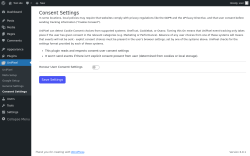 Page screenshot: UniPixel → Consent Settings