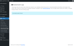 Page screenshot: UniPixel &rarr; Stored Event Logs