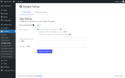 Page screenshot: UniPixel &rarr; Google Setup