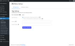 Page screenshot: UniPixel &rarr; Meta Setup
