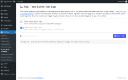 Page screenshot: UniPixel &rarr; Event Test Console