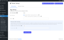 Page screenshot: UniPixel &rarr; TikTok Setup