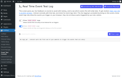 Page screenshot: UniPixel &rarr; Event Test Console