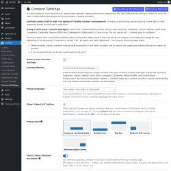 Page screenshot: UniPixel &rarr; Consent Settings