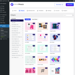 Page screenshot: Unlimited Elements → Widgets