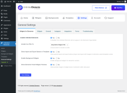 Page screenshot: Unlimited Elements → General Settings