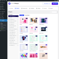 Page screenshot: Unlimited Elements → Widgets