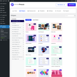 Page screenshot: Unlimited Elements → Widgets