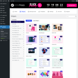 Page screenshot: Unlimited Elements → Widgets