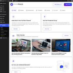 Page screenshot: Unlimited Elements